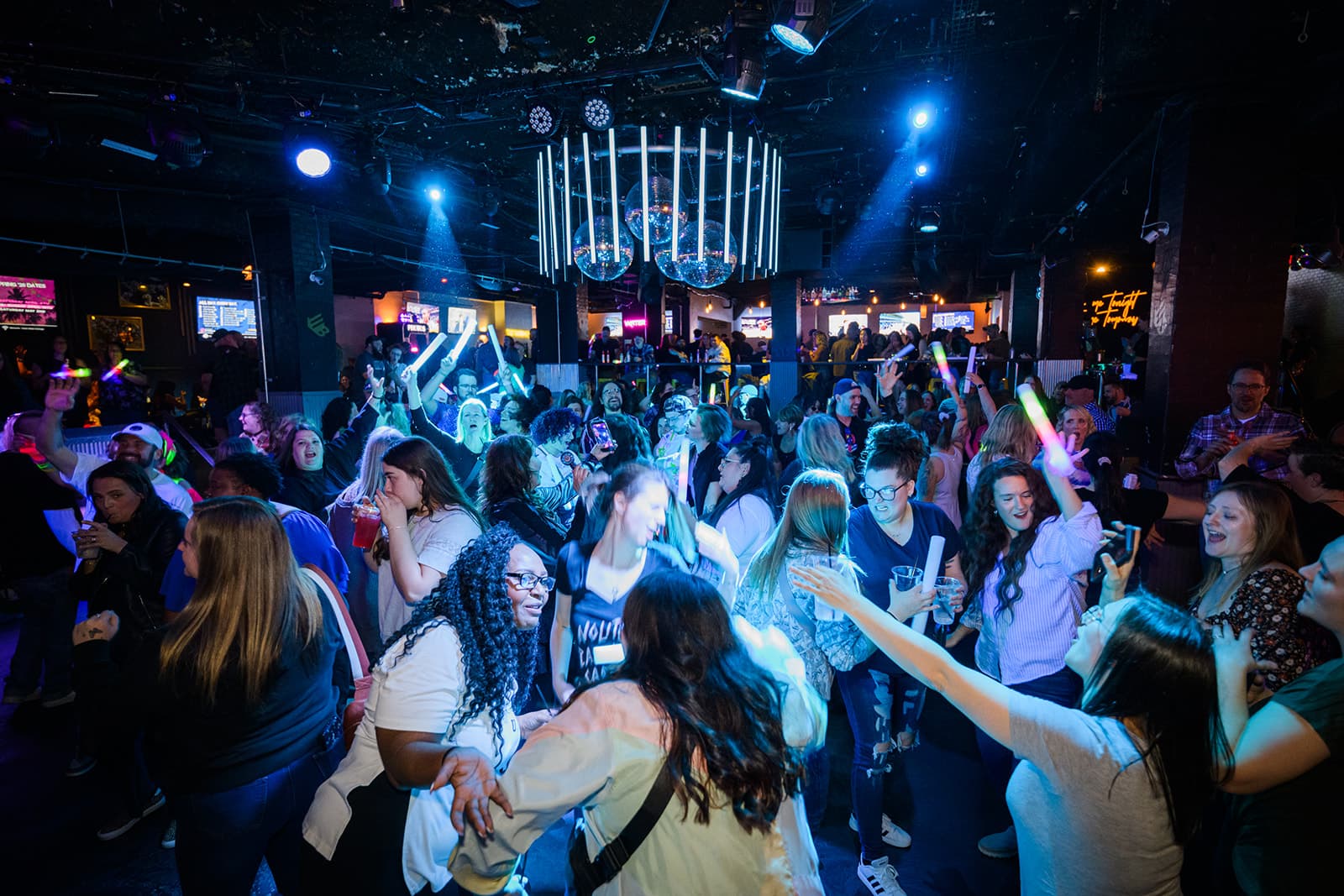 The Basement dancefloor at full tilt